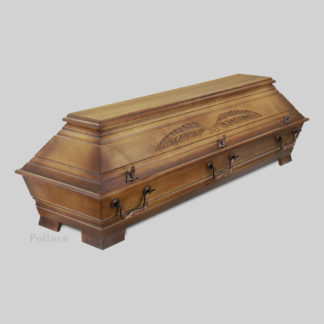 K73NADB - Kiefernsarg mit Palmenschnitzung