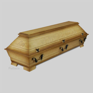 K79NRP - Kiefernsarg mit Rosenschnitzung